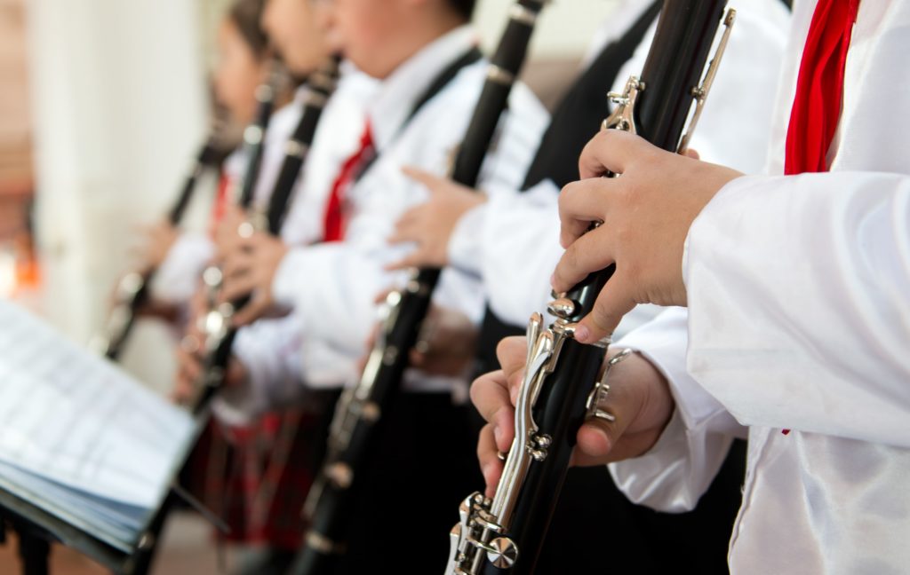 students playing clarinet