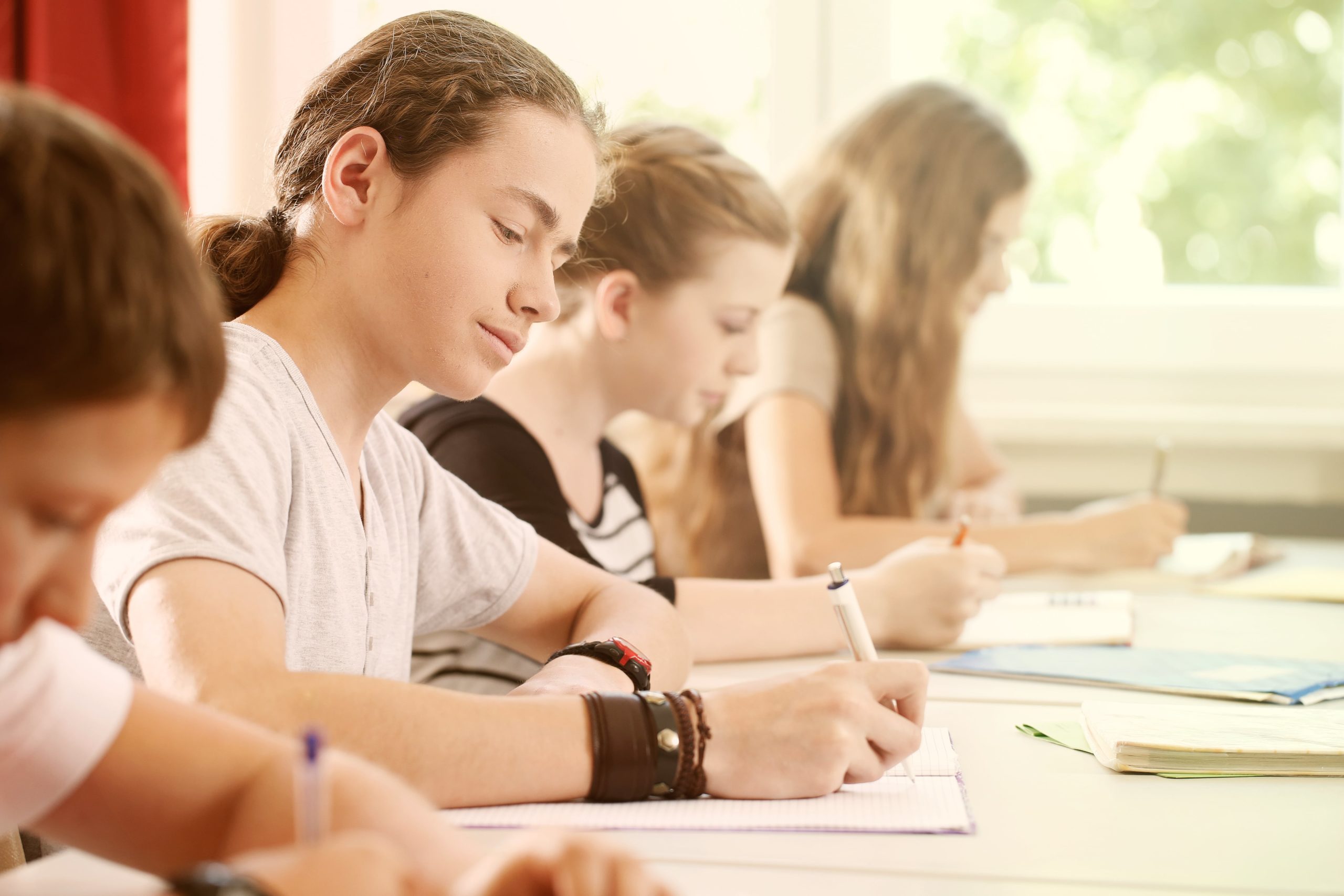 students testing
