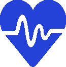 Icon of heart with heartbeat
