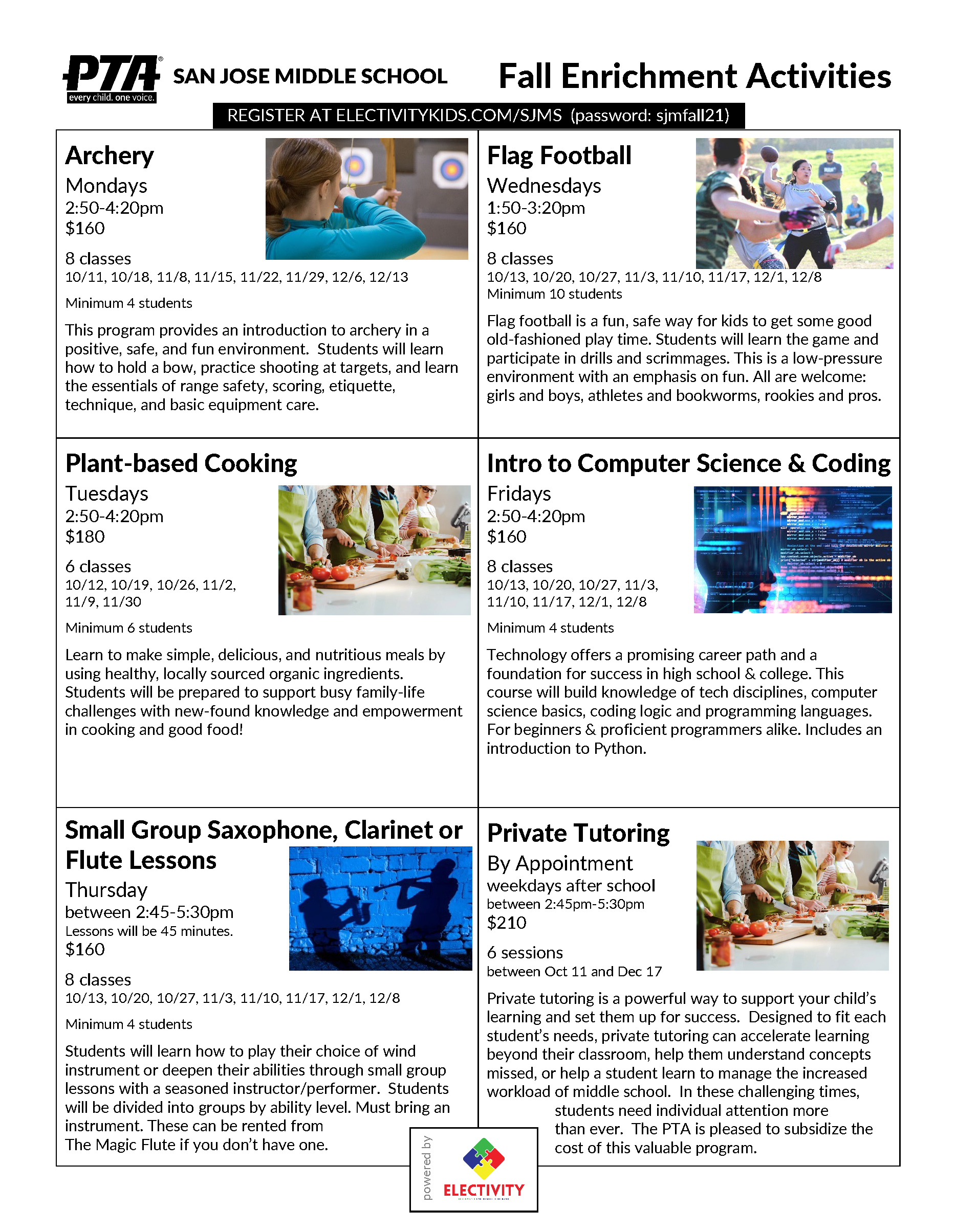 Enrichment Activities Flyer English