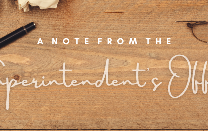 Note from the Superintendent's Office Banner