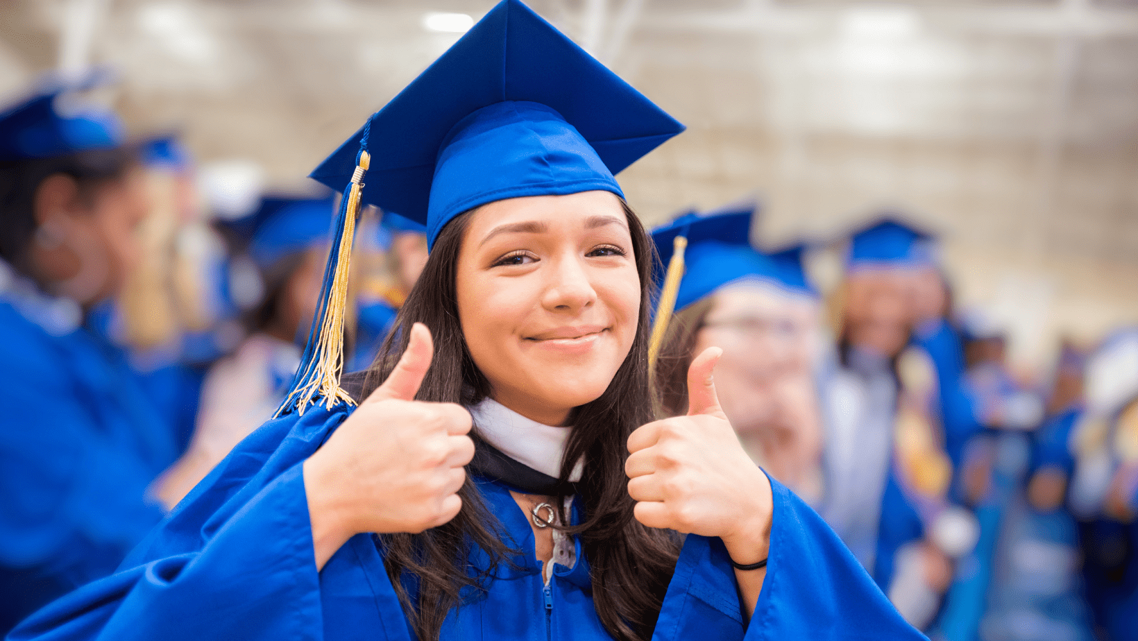 Graduate in Blue Gown